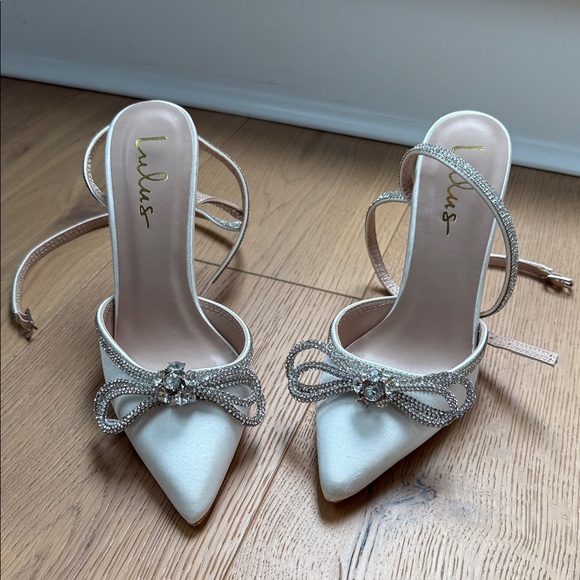 Lulus Shoes - Lulu's Ivory Strappy Heels
